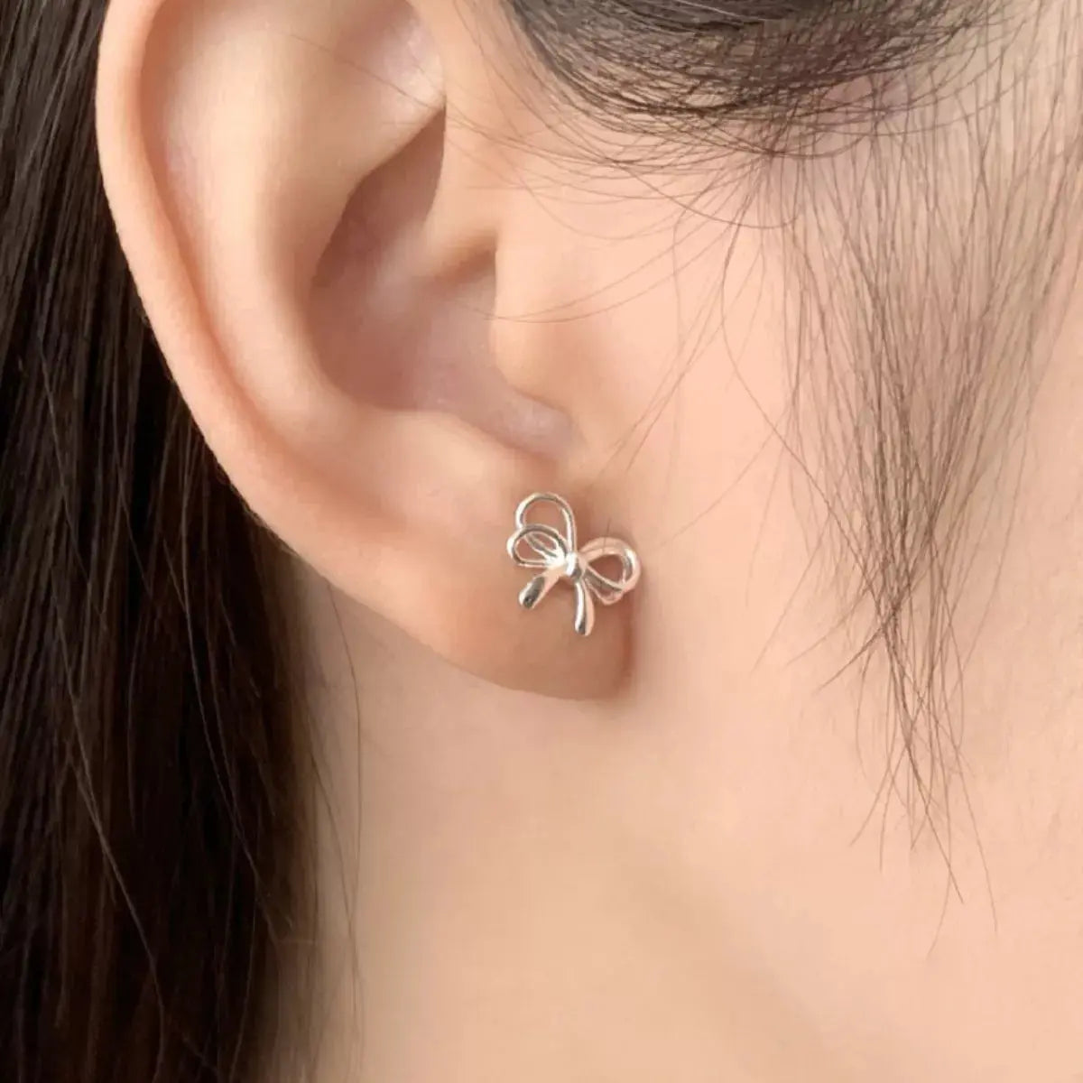 925 Sterling Silver Bow Earrings Simply Love