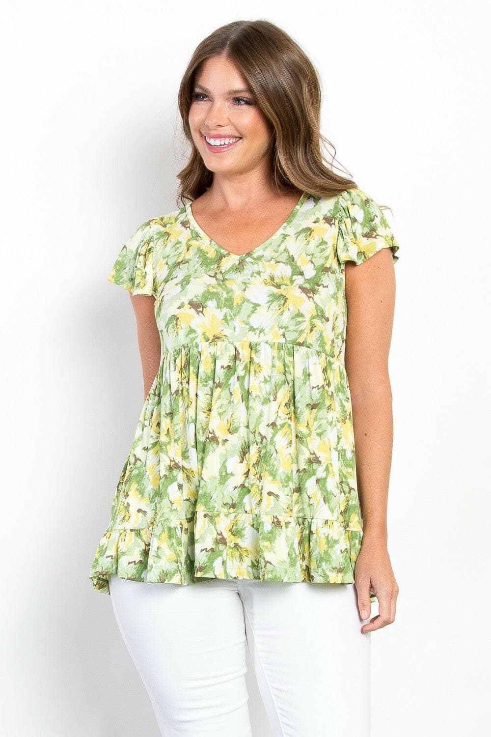 Be Stage Floral Ruffled Babydoll TopEmbrace Effortless Elegance with the Be Stage Floral Ruffled Babydoll Top
 Step into a world of whimsical charm with the Be Stage Floral Ruffled Babydoll Top. This dLove Salve Stage Floral Ruffled Babydoll Topjust arrived