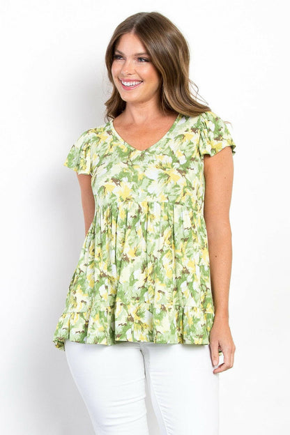 Be Stage Floral Ruffled Babydoll TopEmbrace Effortless Elegance with the Be Stage Floral Ruffled Babydoll Top
 Step into a world of whimsical charm with the Be Stage Floral Ruffled Babydoll Top. This dLove Salve Stage Floral Ruffled Babydoll Topjust arrived