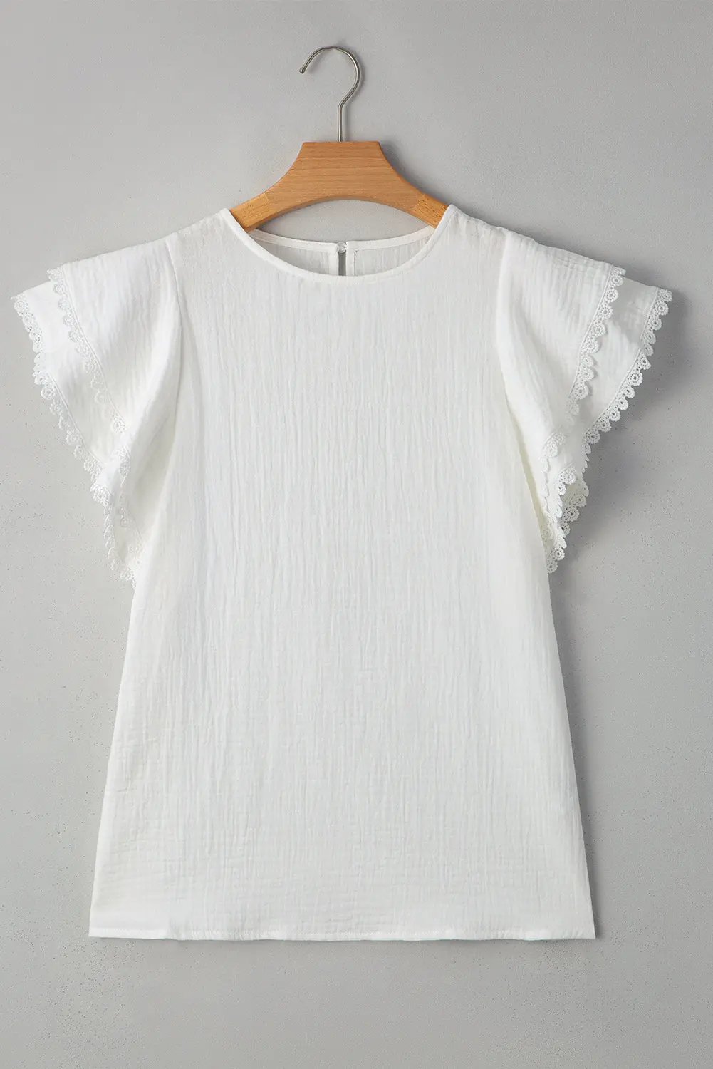 Soraya Crinkled Layered Ruffled Flutter Sleeve Blouse for Women - Love Salve 