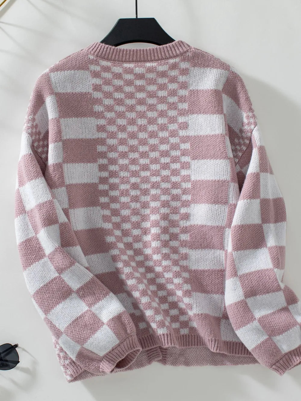 Double Take: Checkered Cardigan - Open Front
