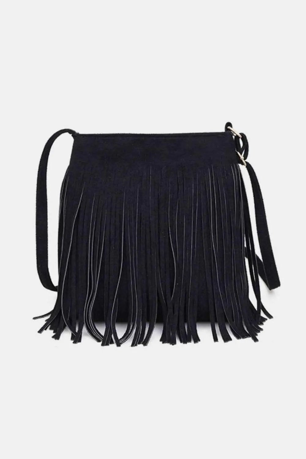 Suede fringe crossbody bag - small - Love Salve 