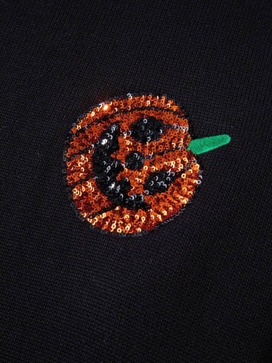 Sparkling pumpkin charm plus size round neck sweater