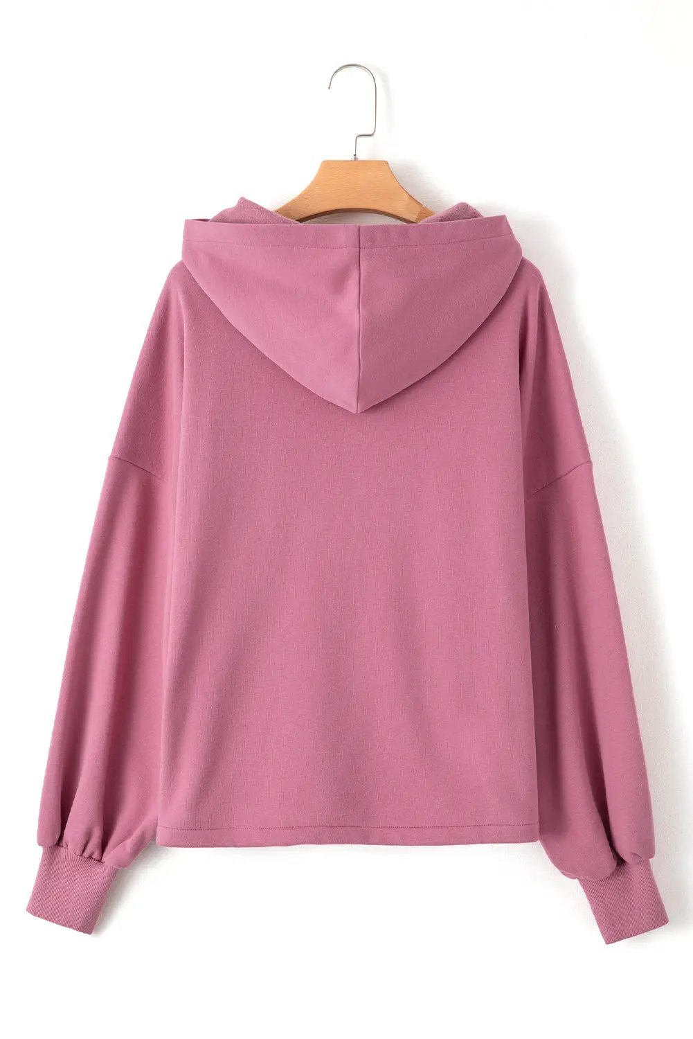 Kate Fleece Lined Half Zipper Hoodie with Kangaroo Pockets - Love Salve 