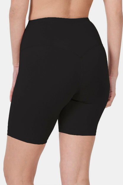 Zenana High Waist Active Shorts.