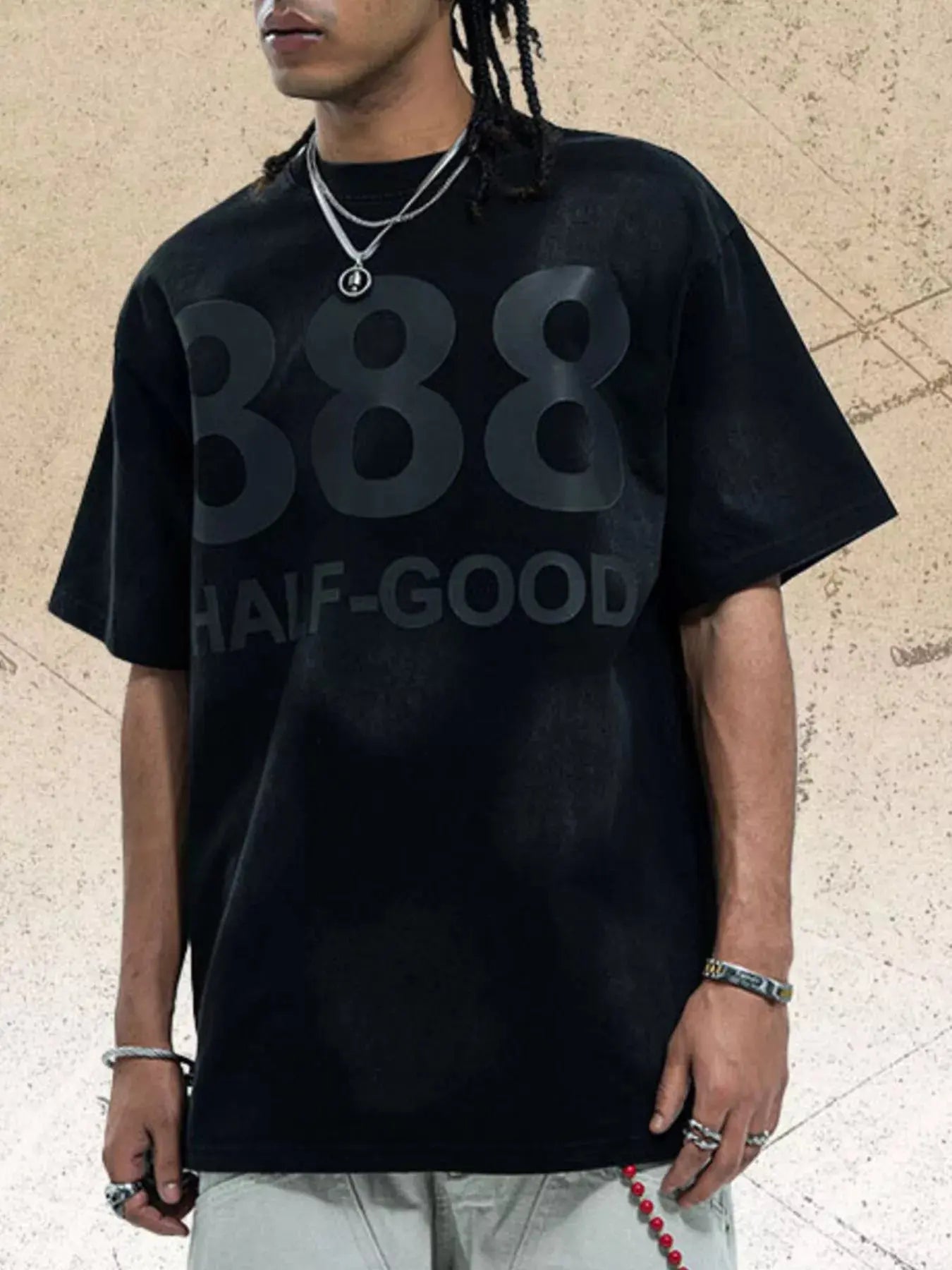 Men's 888 Half-God Graphic Washed T-Shirt Simply Love
