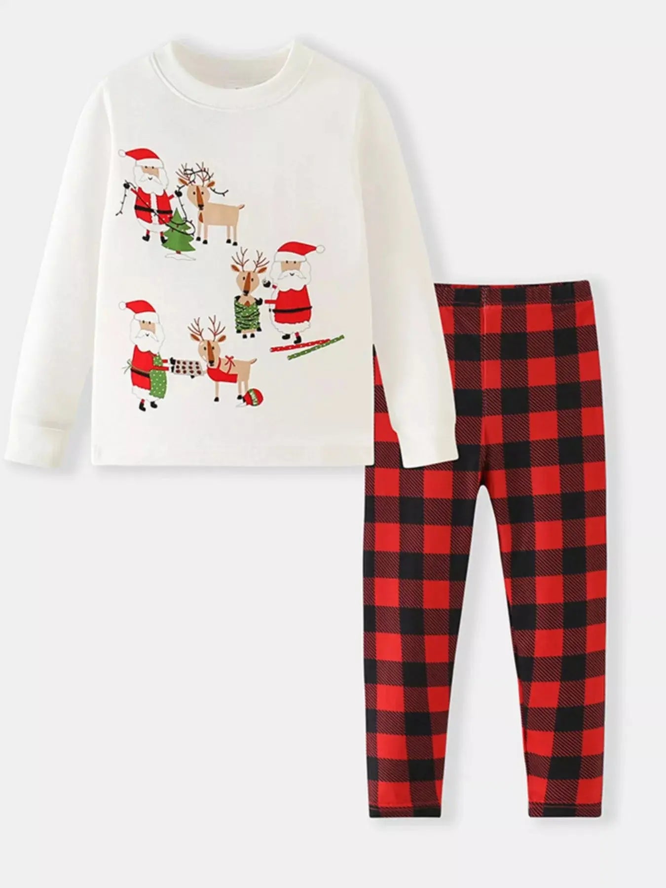 Children's Christmas Santa & Reindeer Pajama Set Simply Love