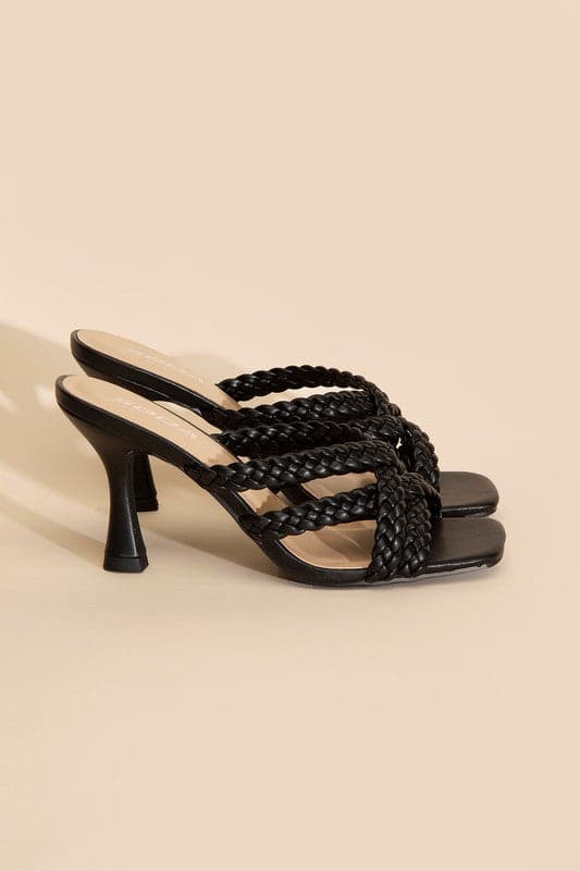 KELLAN-S Double Cross Braided Heels.