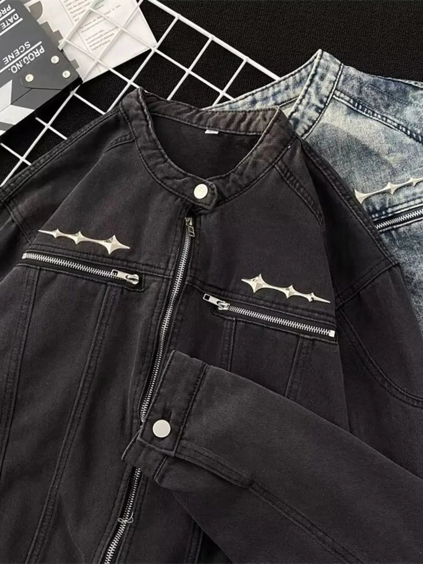 Men's Zip Up Denim Jacket Simply Love