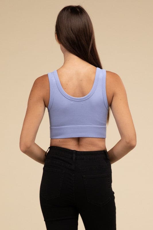 Ribbed Seamless Crop Top.