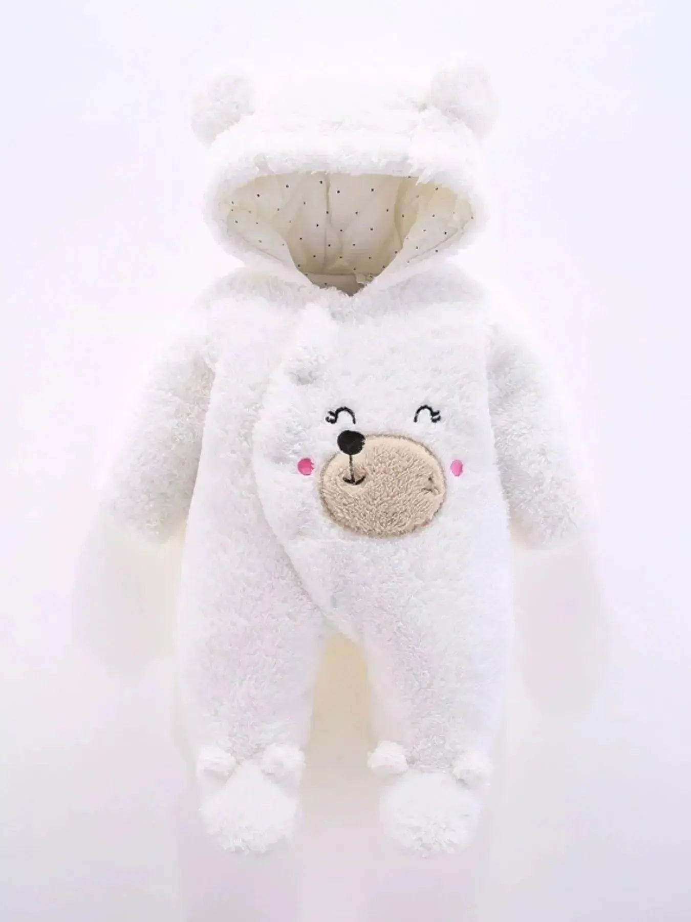 Children's Cute Bear Hooded Fleece One-Piece Simply Love
