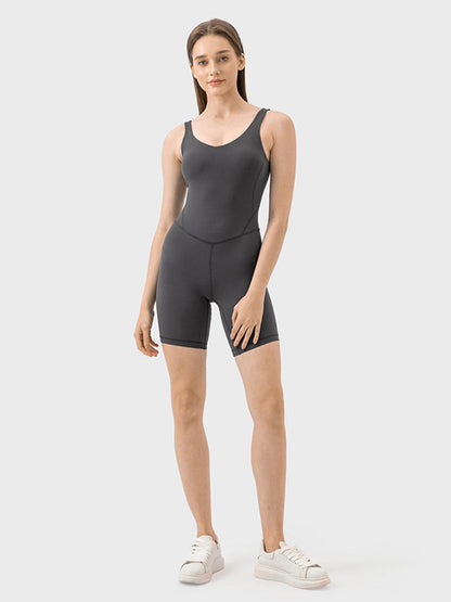 Wide Strap Active Romper.