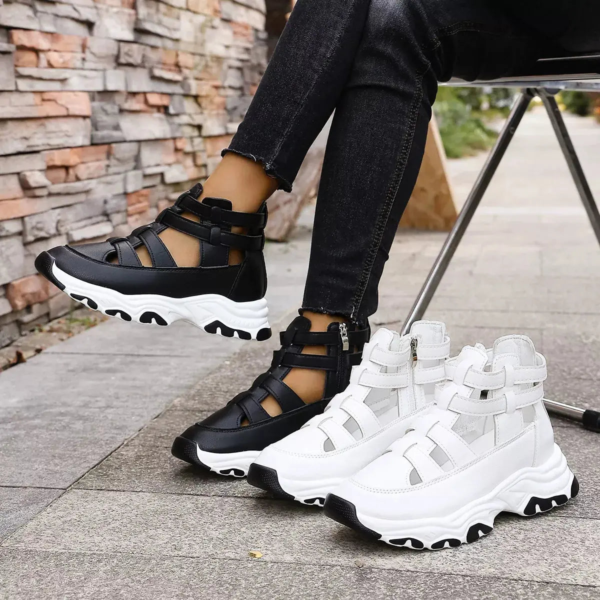 Cutout Platform Sneakers Simply Love