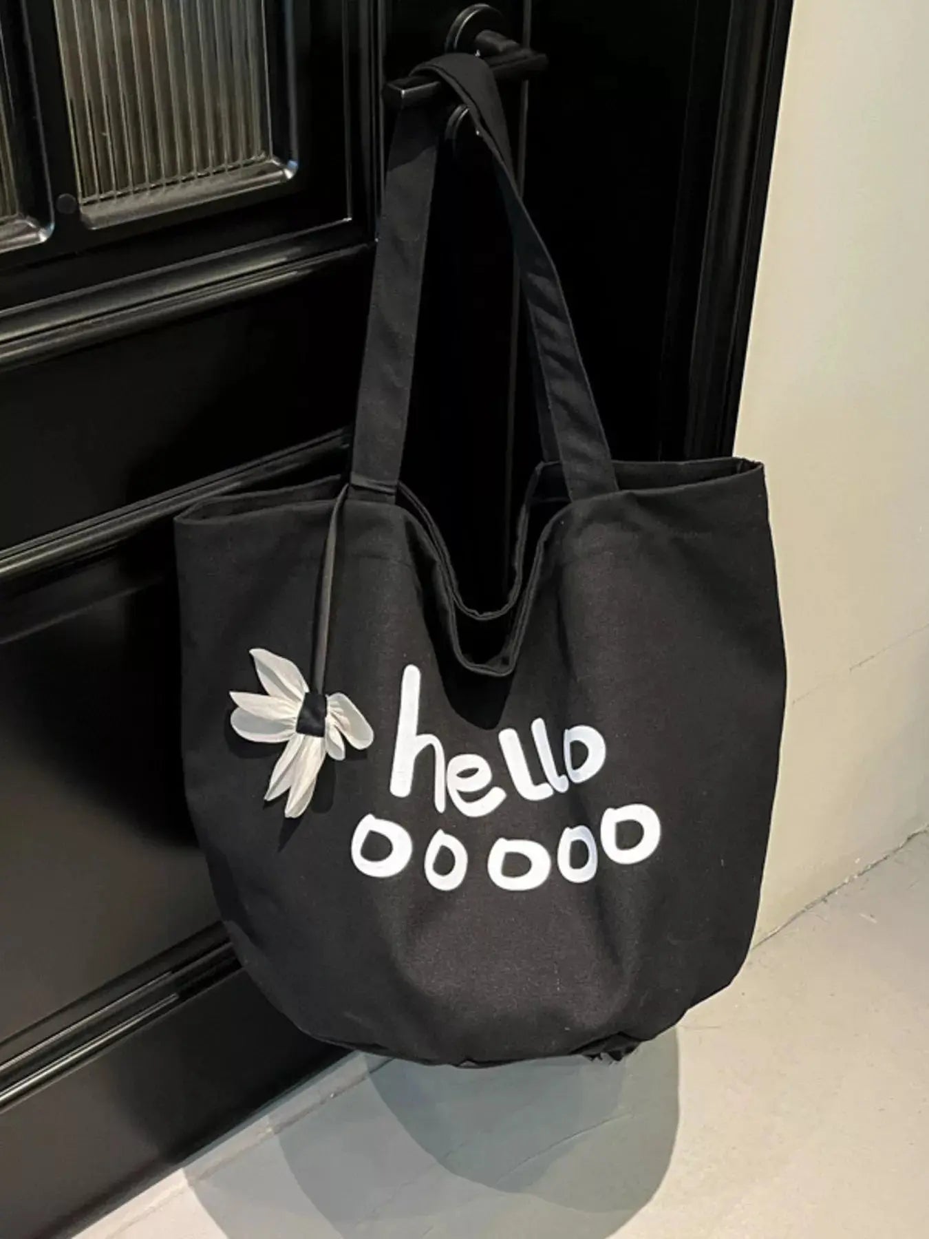 Letter Canvas Tote Bag Simply Love