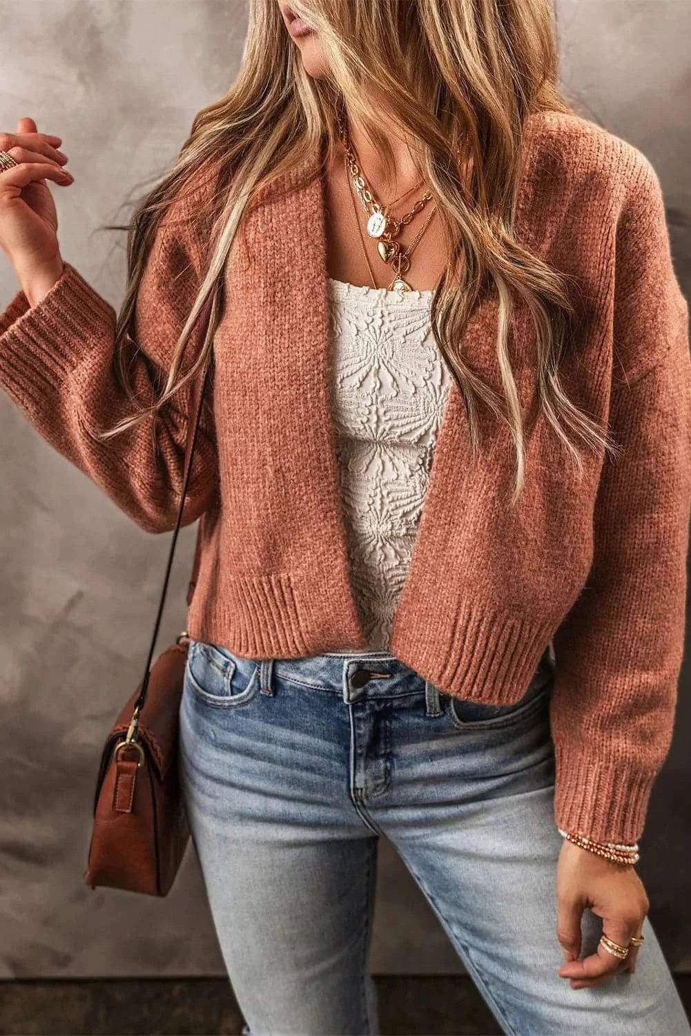 Cozy open front cardigan - soft blend