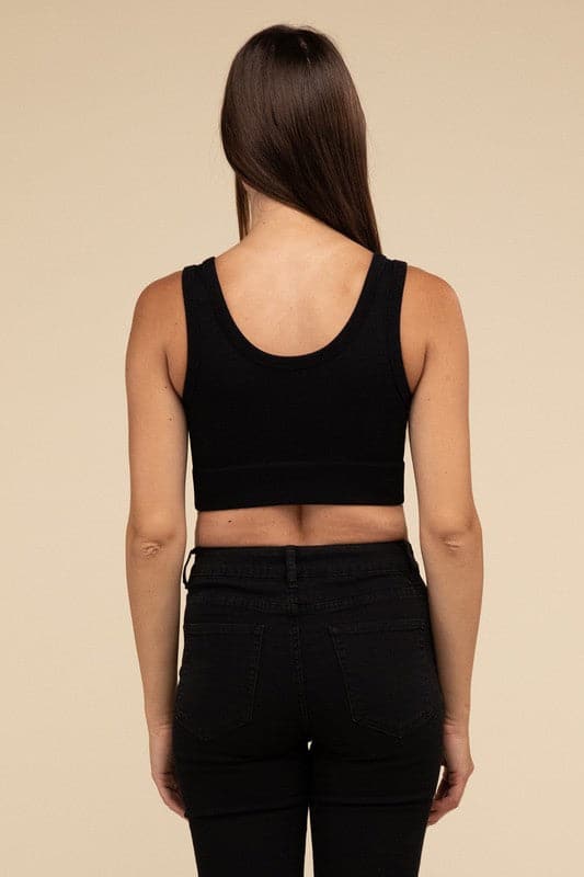 Ribbed Seamless Crop Top.