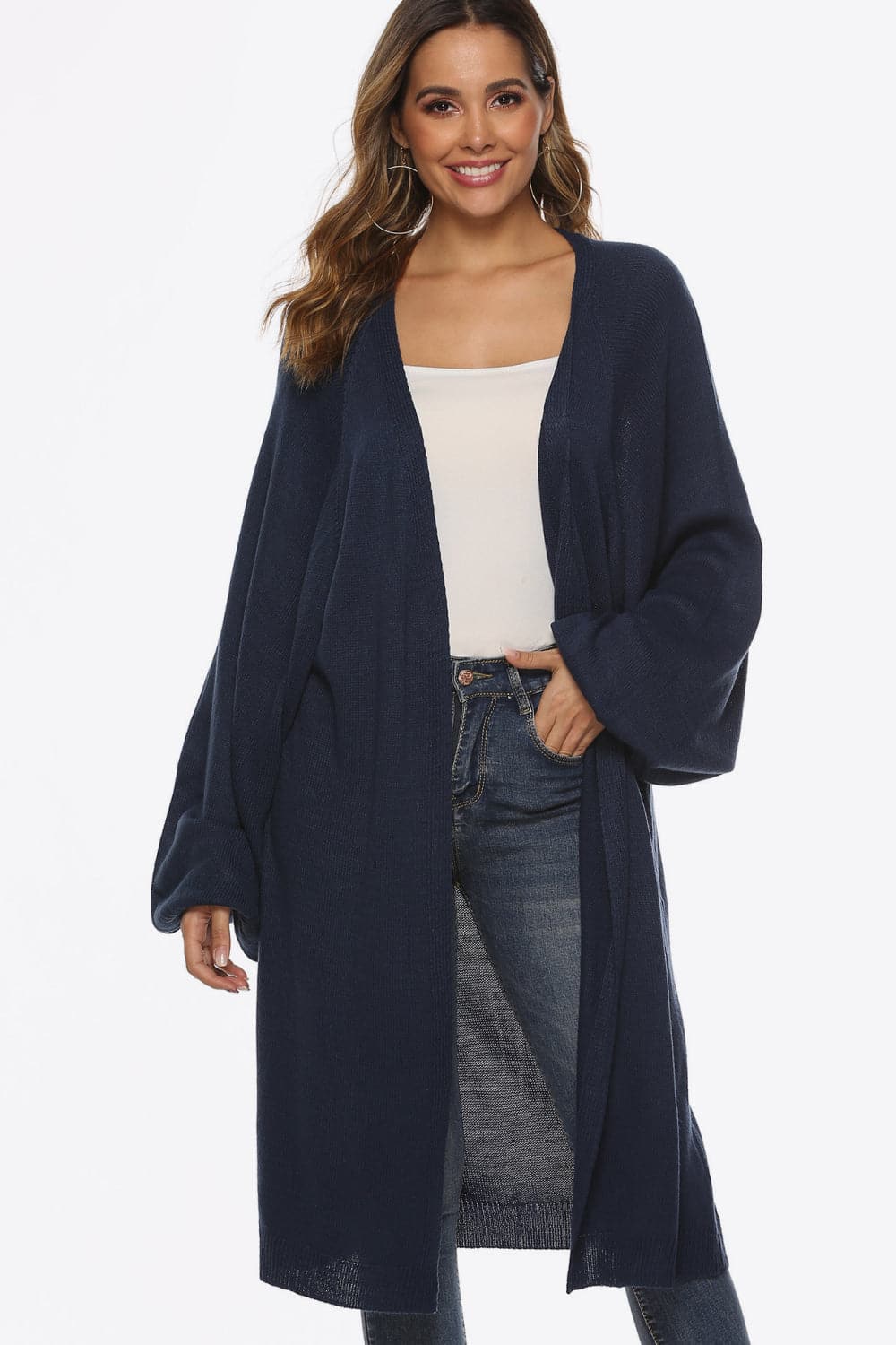 Long Sleeve Open Front Cardigan.