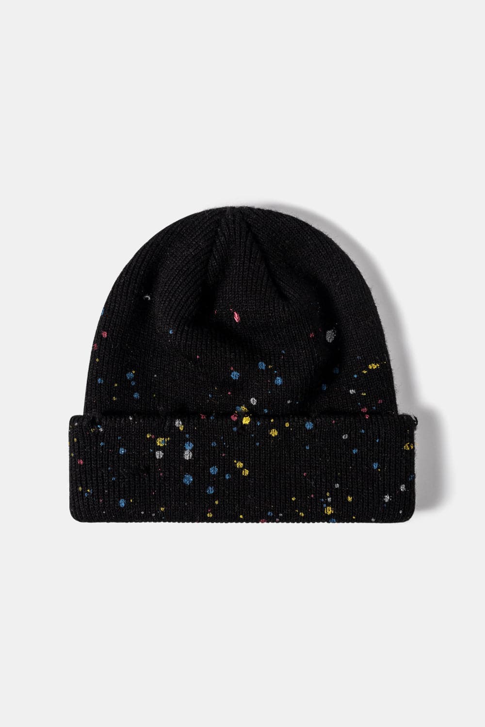 Confetti Rib-Knit Cuff Beanie.