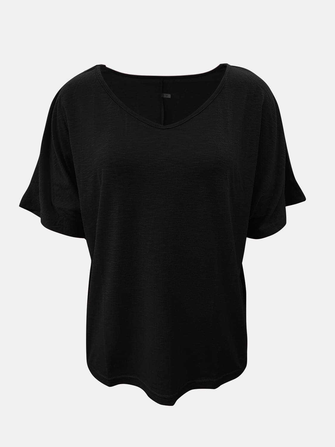 Full Size Scoop Neck Short Sleeve T-Shirt.