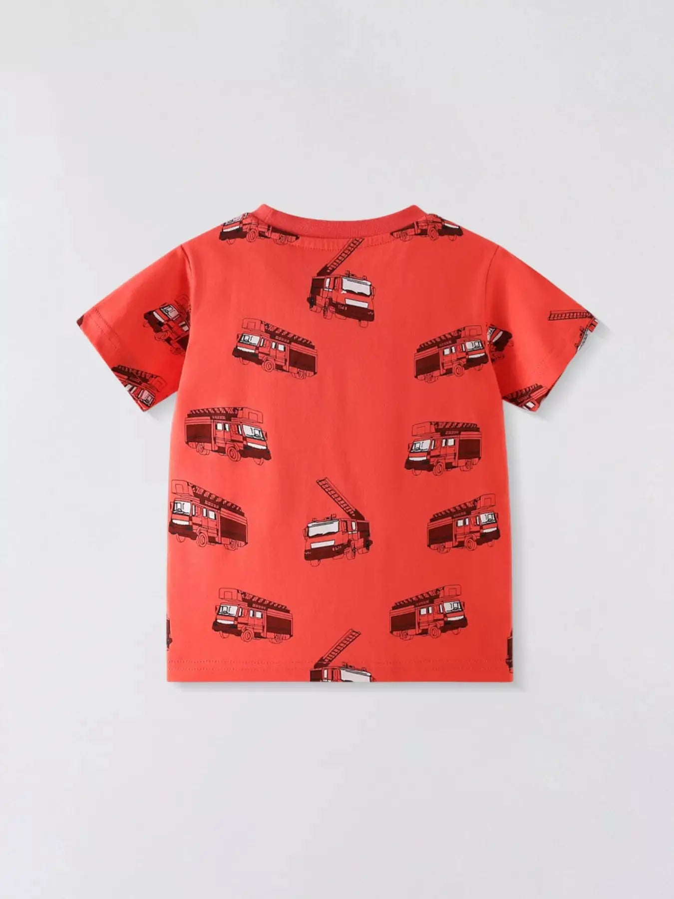 Children's Truck Print Crew Neck Short Sleeve T-Shirt Simply Love
