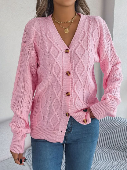 Cozy button detail cardigan