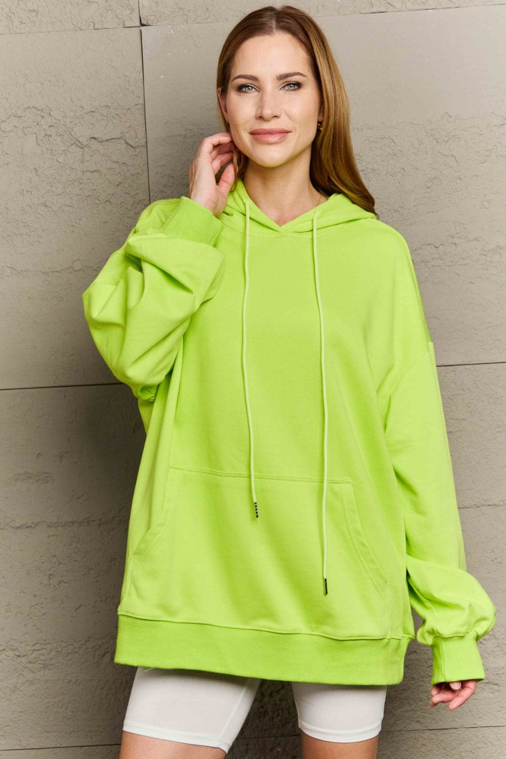 Ultimate comfort long sleeve drawstring hoodie