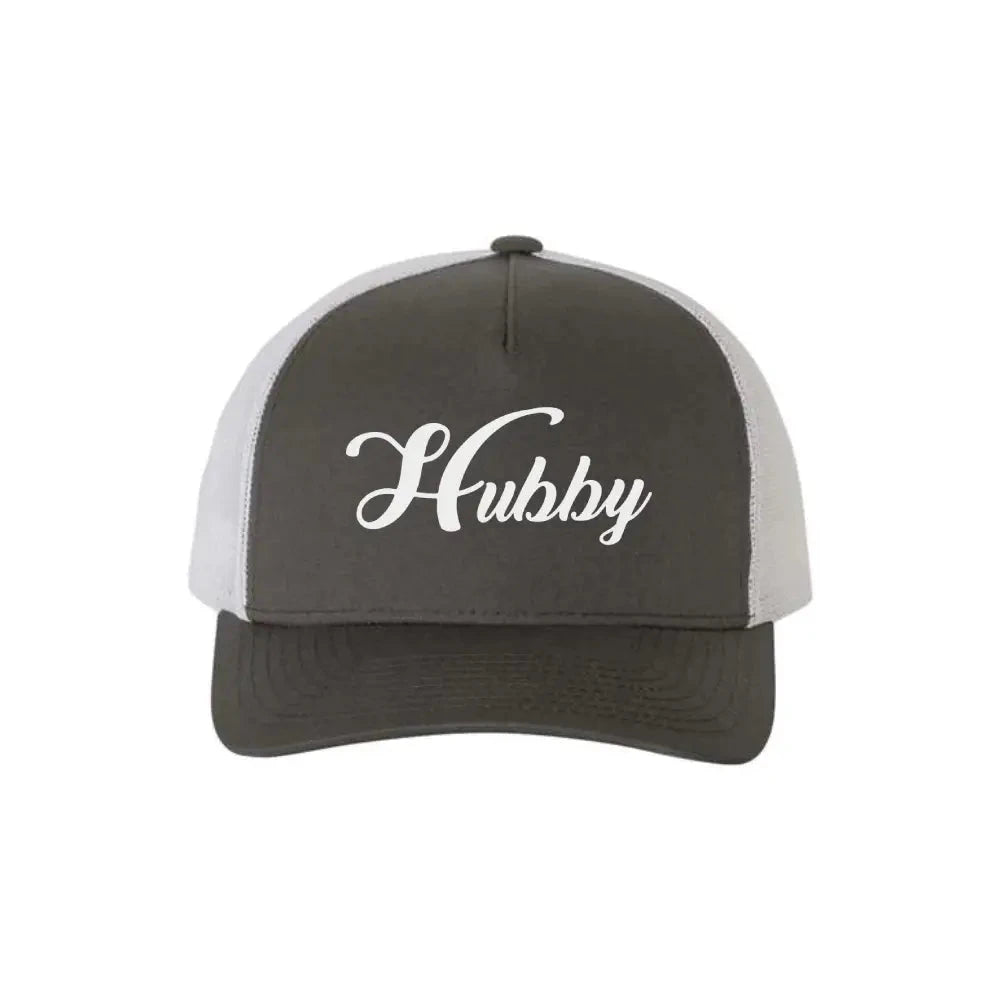 Embroidered Hubby Trucker Hat – Classic Mesh Cap for Wedding or Anniversary Adorb.co