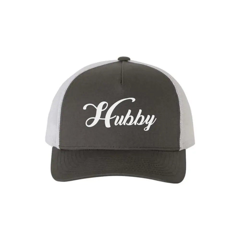 Embroidered Hubby Trucker Hat – Classic Mesh Cap for Wedding or Anniversary Adorb.co