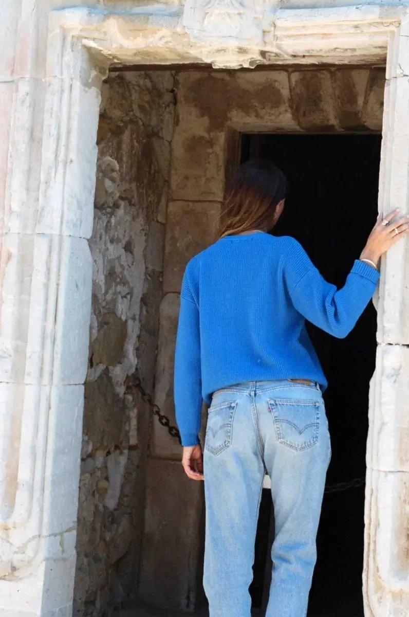 Charles Sweater - Commodore Blue Cozy Soft Fit Sweater - Love Salve 