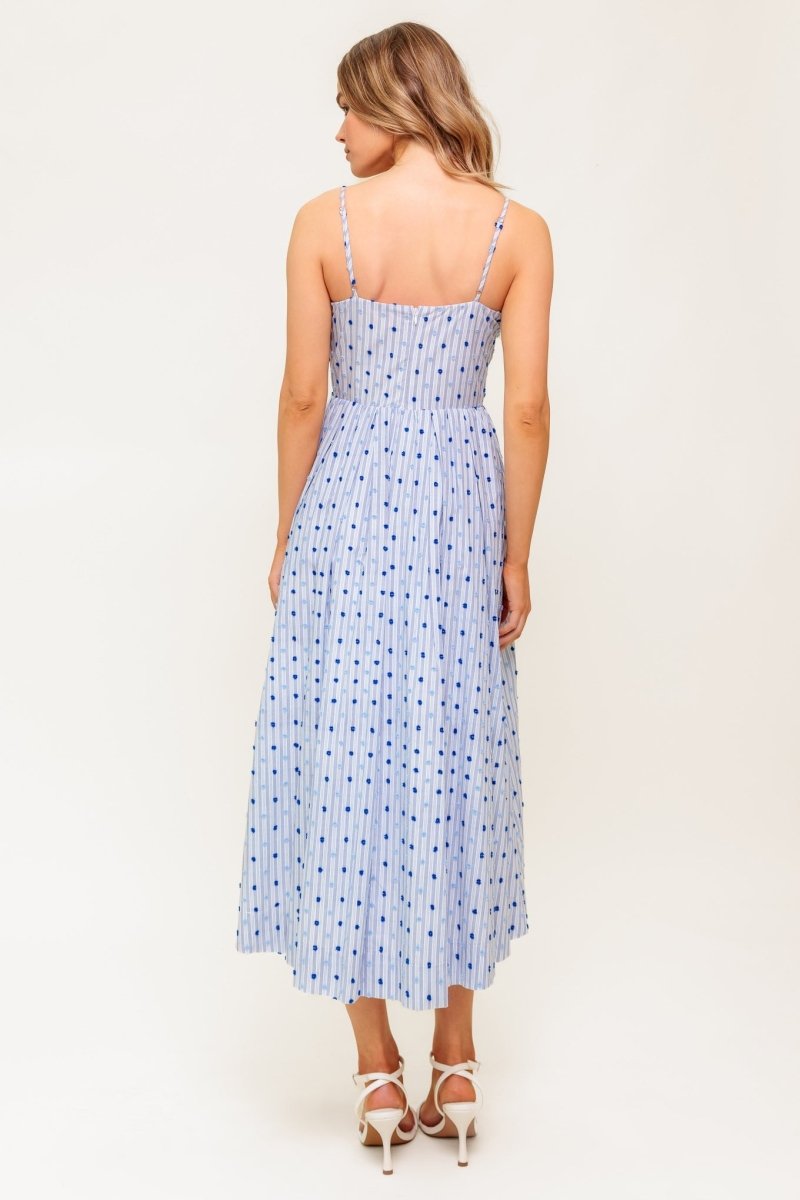 CHASE THE DAY WOVEN MIDI DRESS - Love Salve 