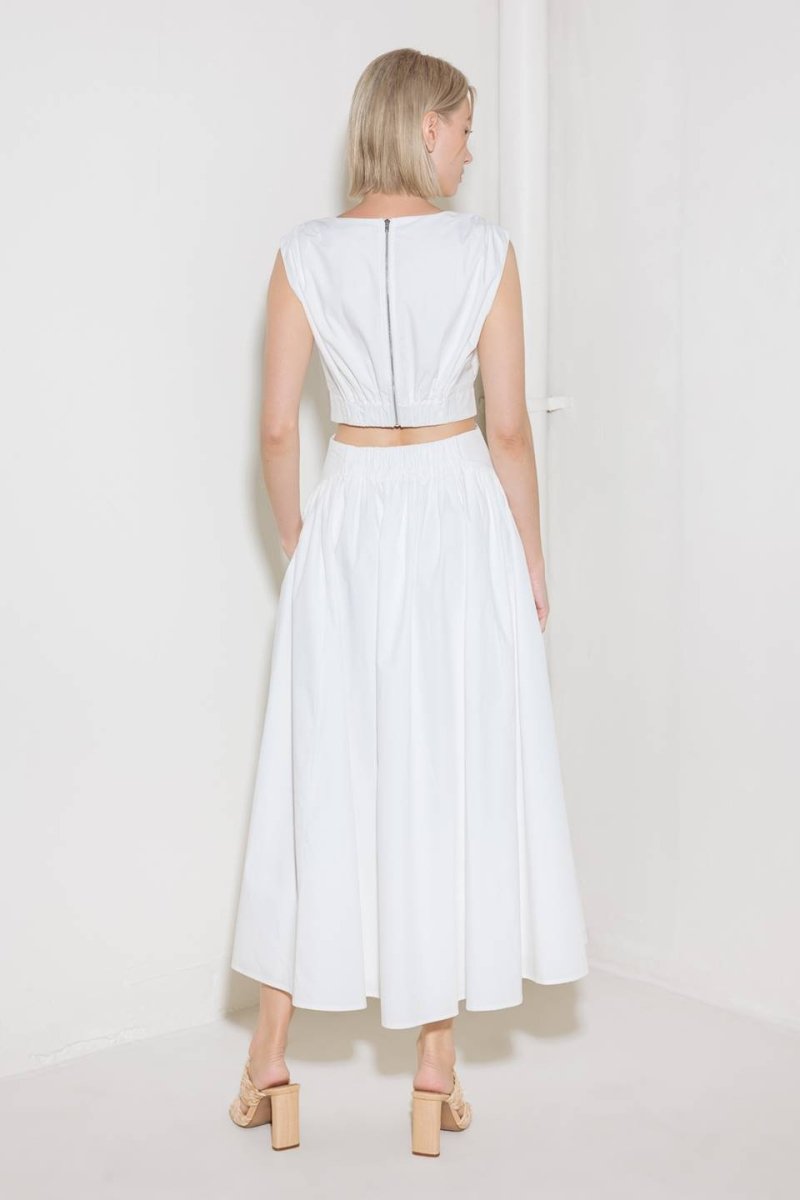 CHASING PEACE IN WHITE WOVEN MIDI DRESS - Love Salve