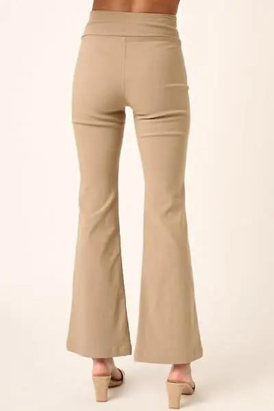 Chic Flare Pants with Surplice V-Waist Design - Love Salve 