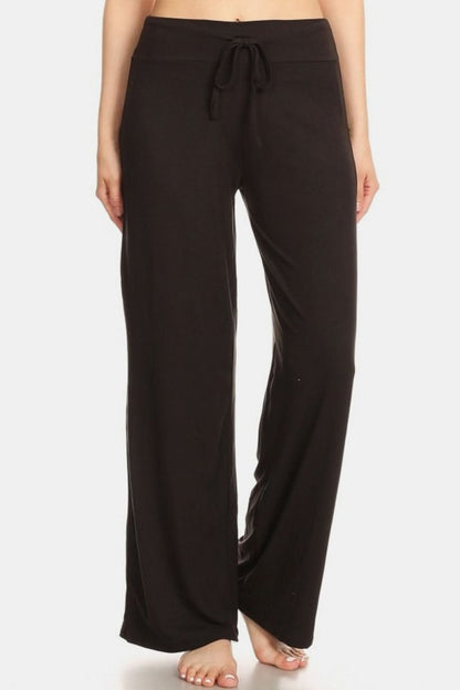 Chic High Waist Wide Leg Drawstring Trousers - Love Salve 