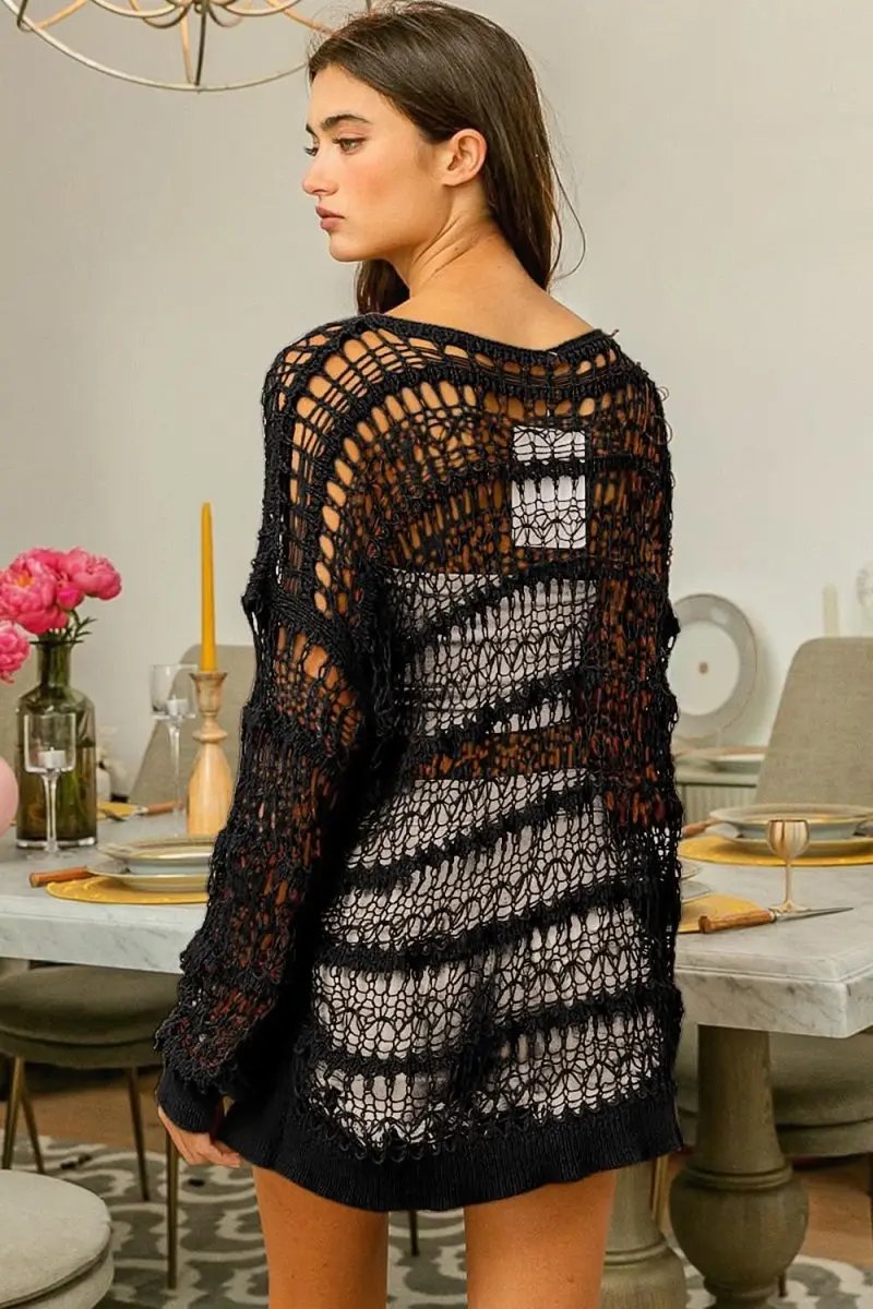 Chic Long Sleeve Knit Layering Cover-Up - Love Salve 