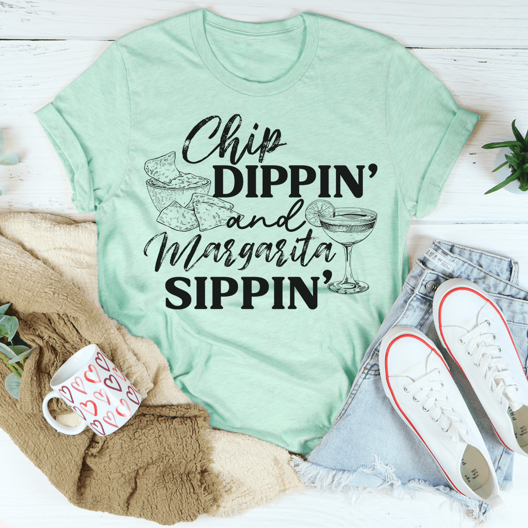Chip Dippin' And Margarita Sippin' Tee - Love Salve 