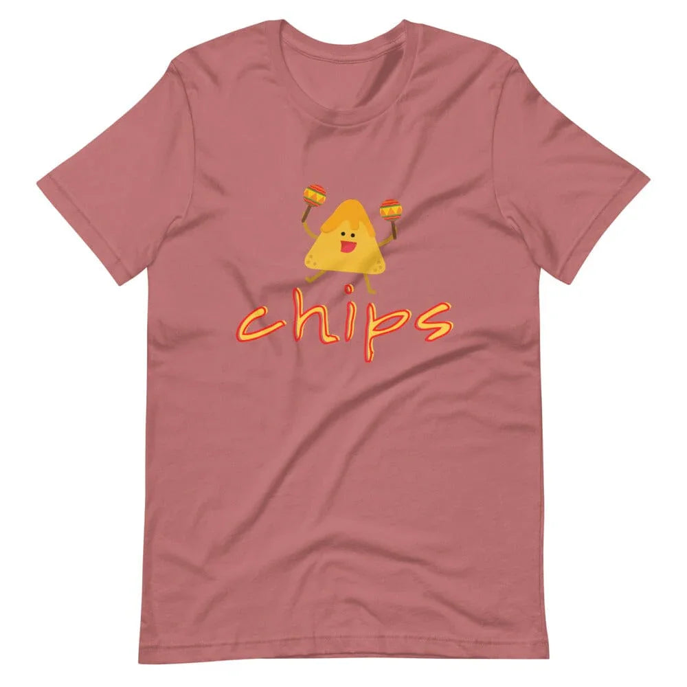 The Adorb Custom Tees Chips Graphic Couples Tee set neatly folded, showcasing the quality packaging for a perfect gift.