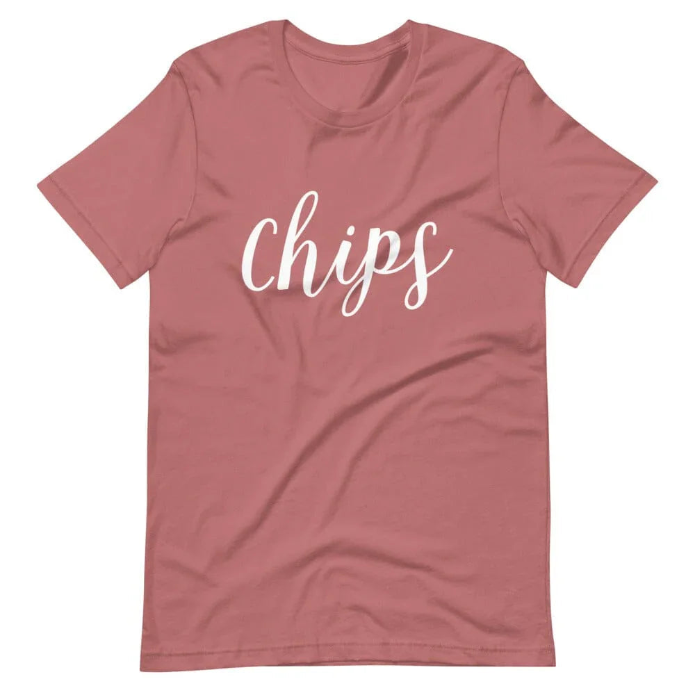 Adorb.co Chips - Salsa V2 Couples Tee neatly folded, ready for gifting or storage, reflecting the care in product presentatio