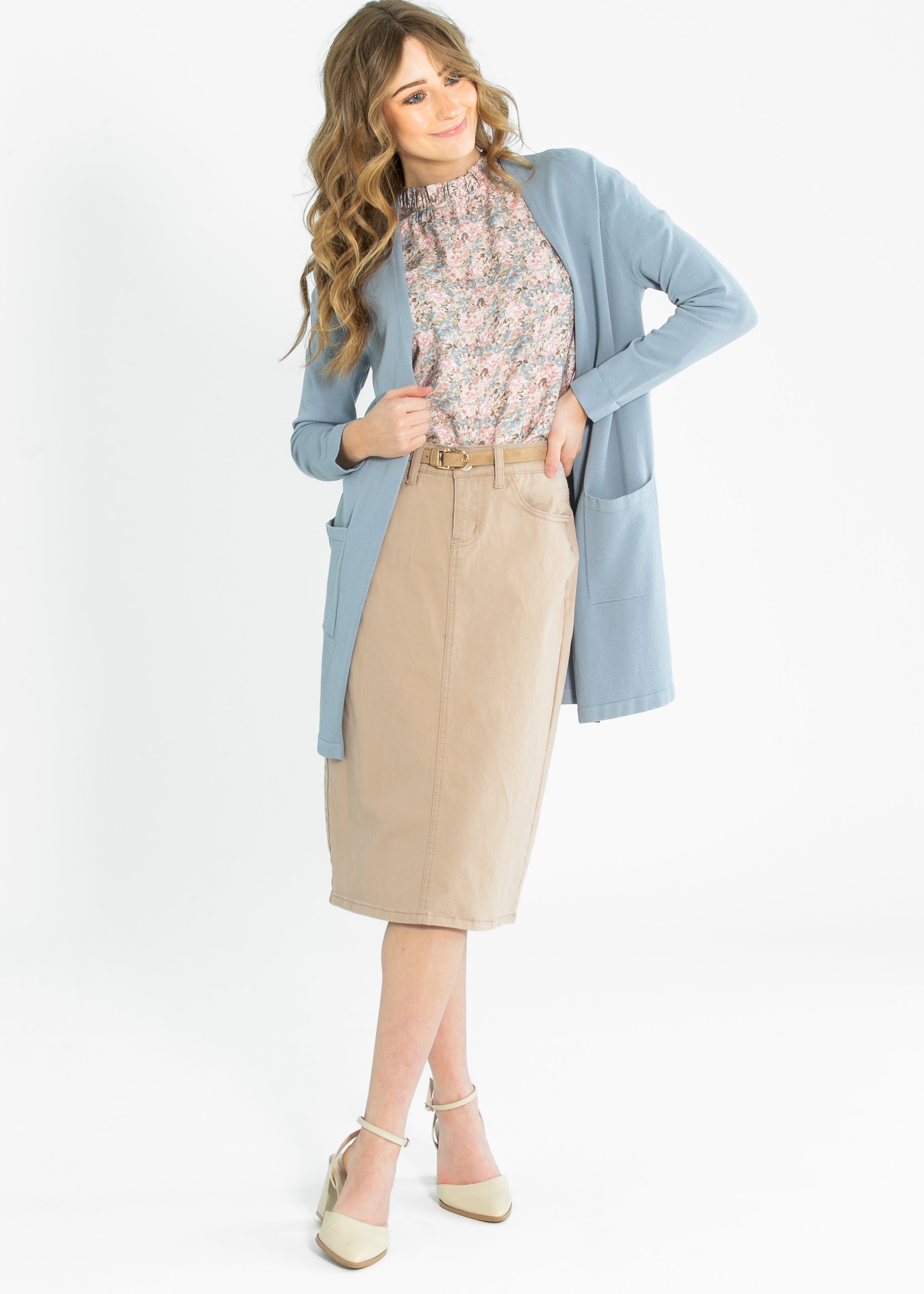 Clara Floral Ruffle Mockneck Short Sleeve Top - FINAL SALE Inherit Co.