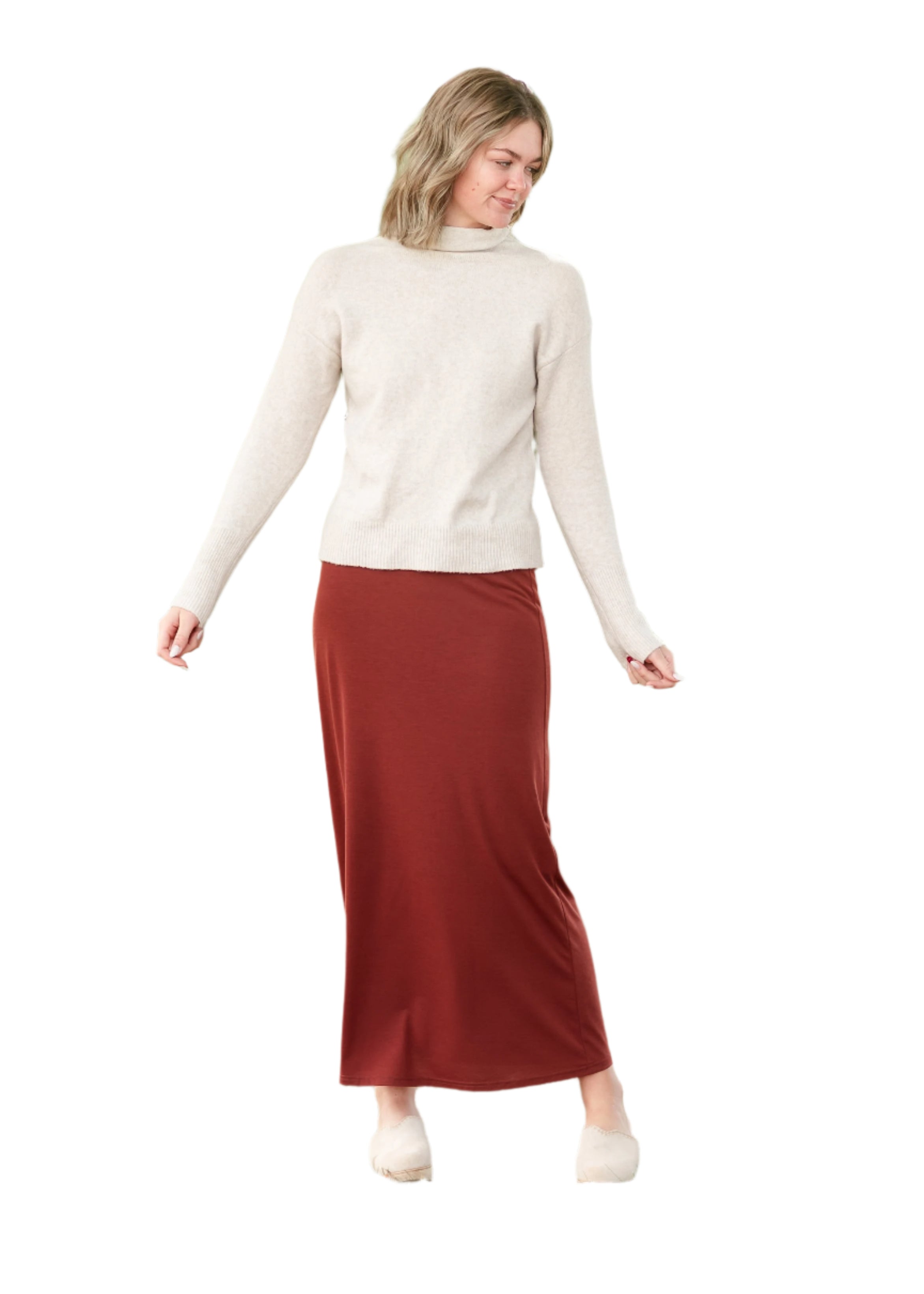 Clarise Premium Knit Maxi Skirt Inherit Co.