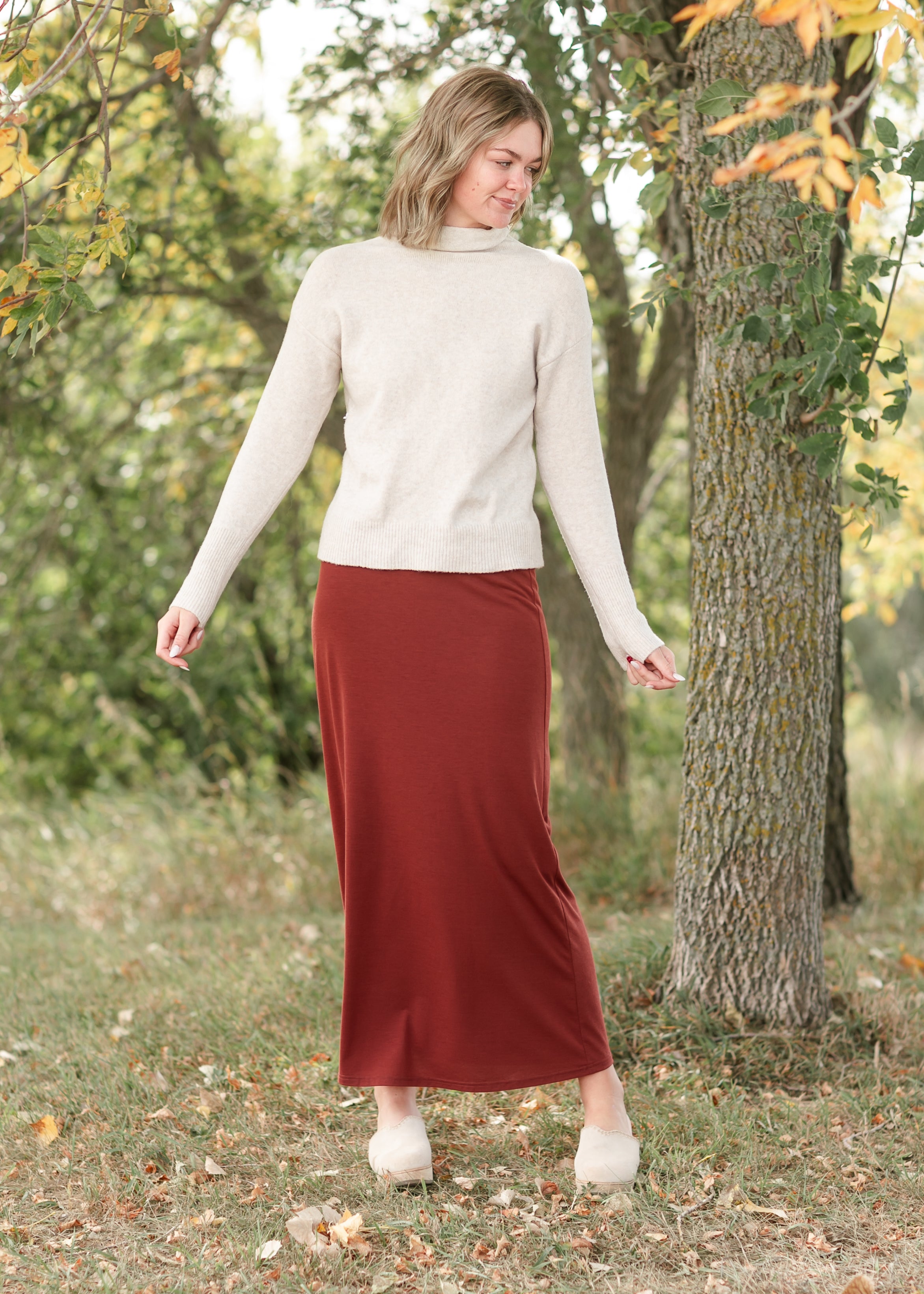 Clarise Premium Knit Maxi Skirt Inherit Co.