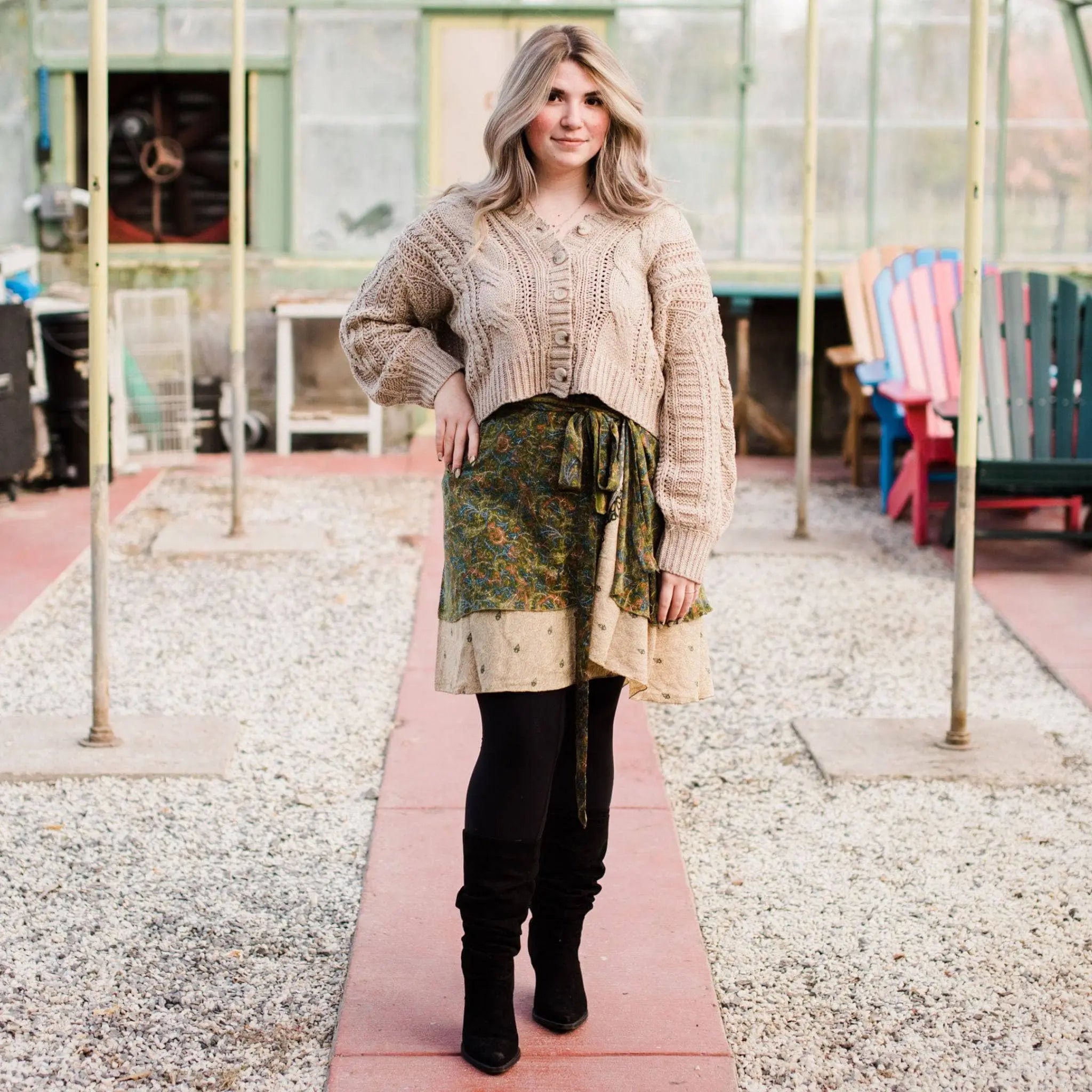 Knee-Length: "Mini" Sari Wrap Skirts Darn Good Yarn