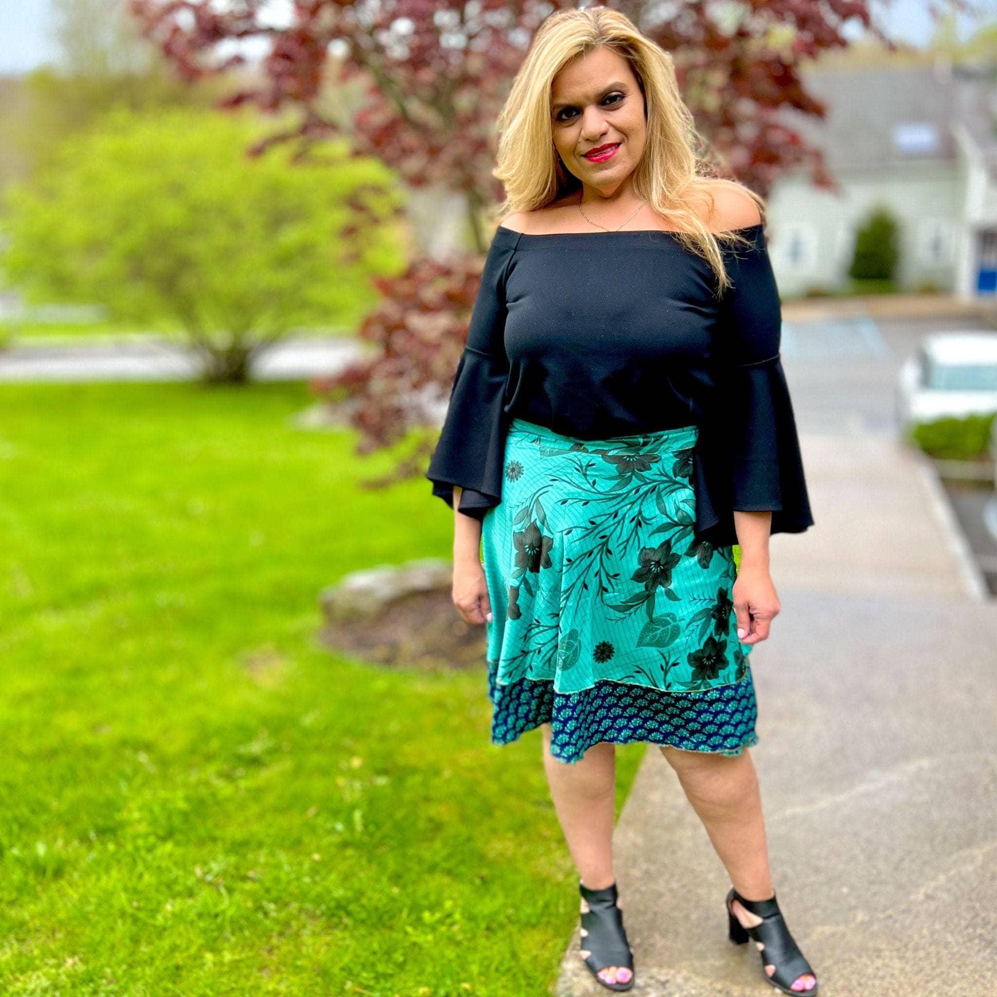 Knee Length Mini Sari Wrap Skirts Lightweight Summer Wardrobe Essential Flirty Beachside Style Darn Good Yarn