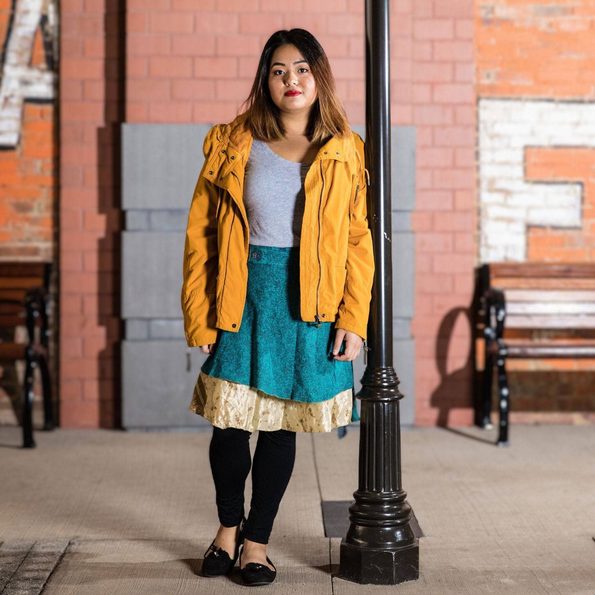 Knee Length Mini Sari Wrap Skirts Lightweight Summer Wardrobe Essential Flirty Beachside Style Darn Good Yarn