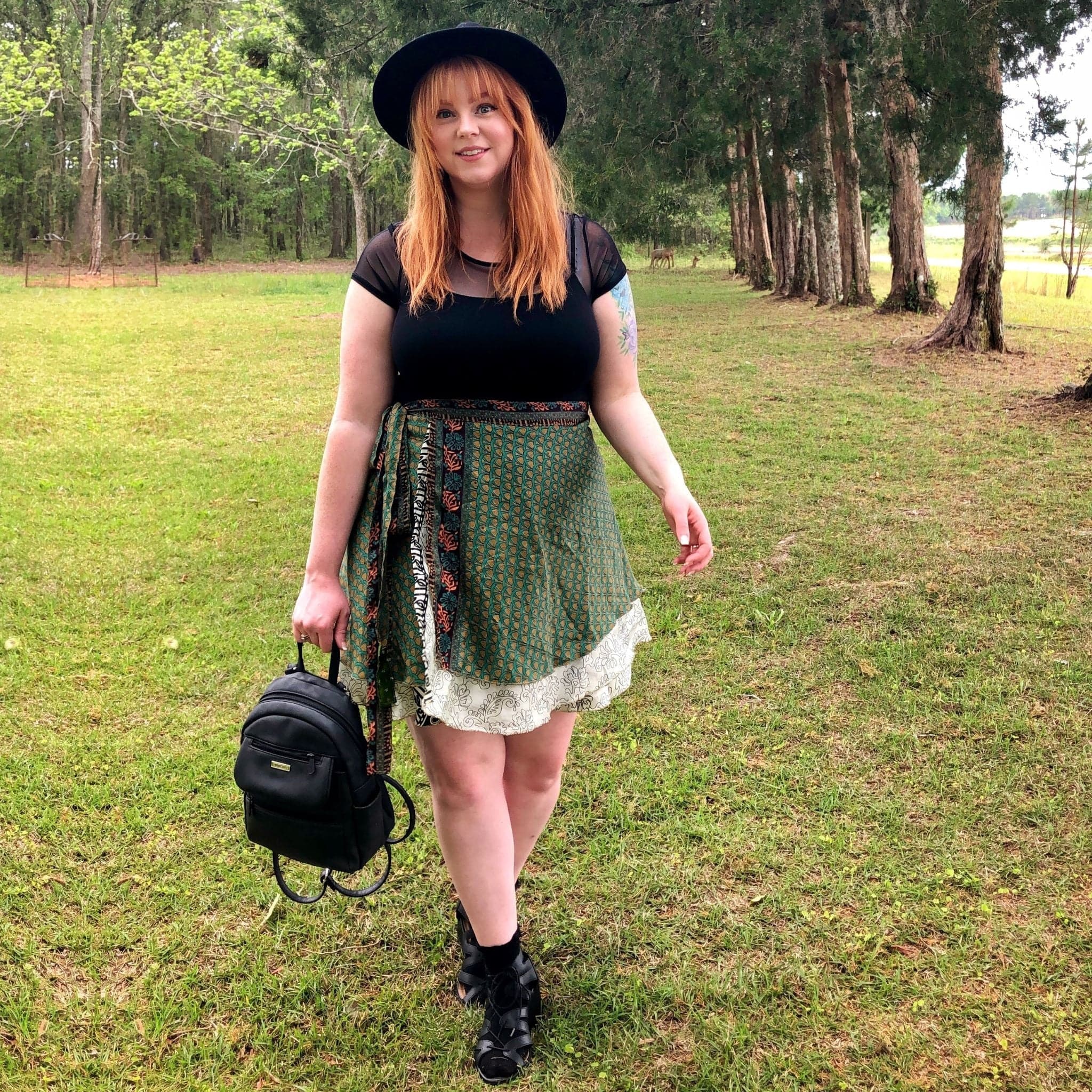 Knee Length Mini Sari Wrap Skirts Lightweight Summer Wardrobe Essential Flirty Beachside Style Darn Good Yarn