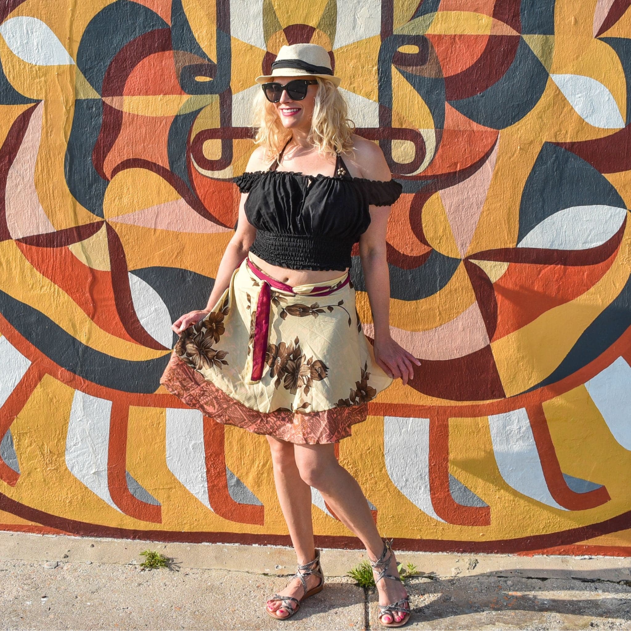 Knee Length Mini Sari Wrap Skirts Lightweight Summer Wardrobe Essential Flirty Beachside Style Darn Good Yarn