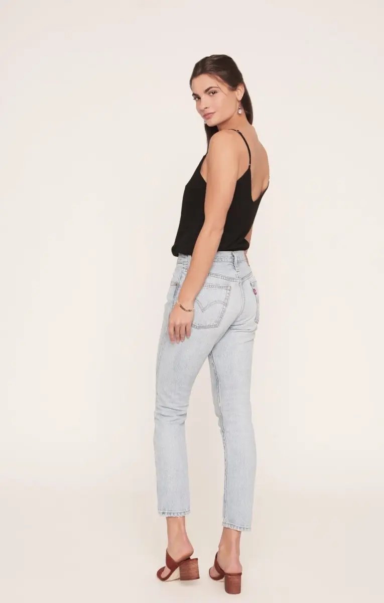 Coco Tank | Black Rayon | Adjustable Straps Camisole - Love Salve 