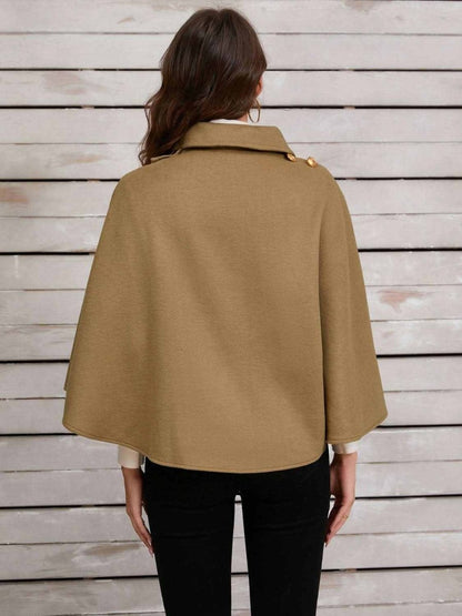 Collared Neck Cropped Cape - Love Salve 