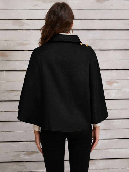 Collared Neck Cropped Cape - Love Salve 