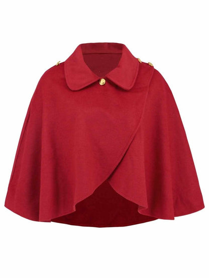 Collared Neck Cropped Cape - Love Salve 