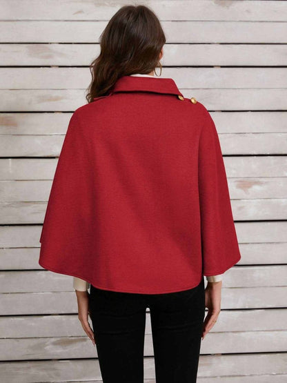 Collared Neck Cropped Cape - Love Salve 